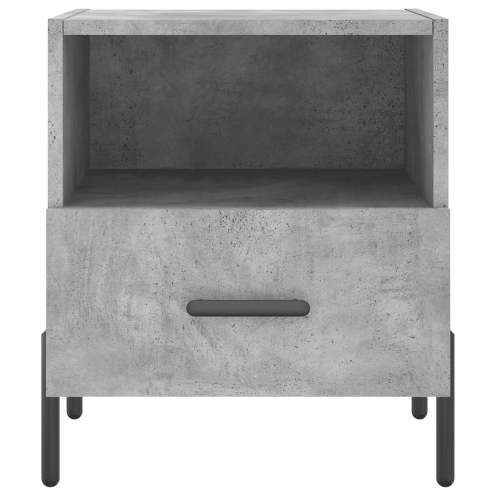Noptiere, 2 buc., gri beton, 40x35x47,5 cm, lemn compozit GartenMobel Dekor