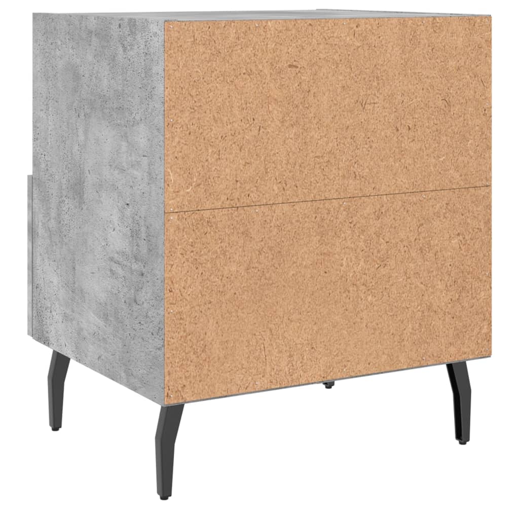 Noptiere, 2 buc., gri beton, 40x35x47,5 cm, lemn compozit GartenMobel Dekor