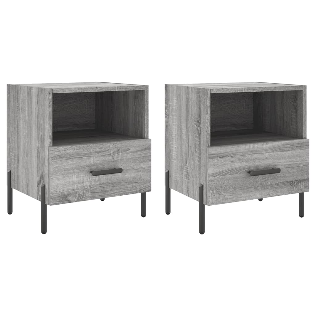 Noptiere, 2 buc., gri sonoma, 40x35x47,5 cm, lemn compozit GartenMobel Dekor