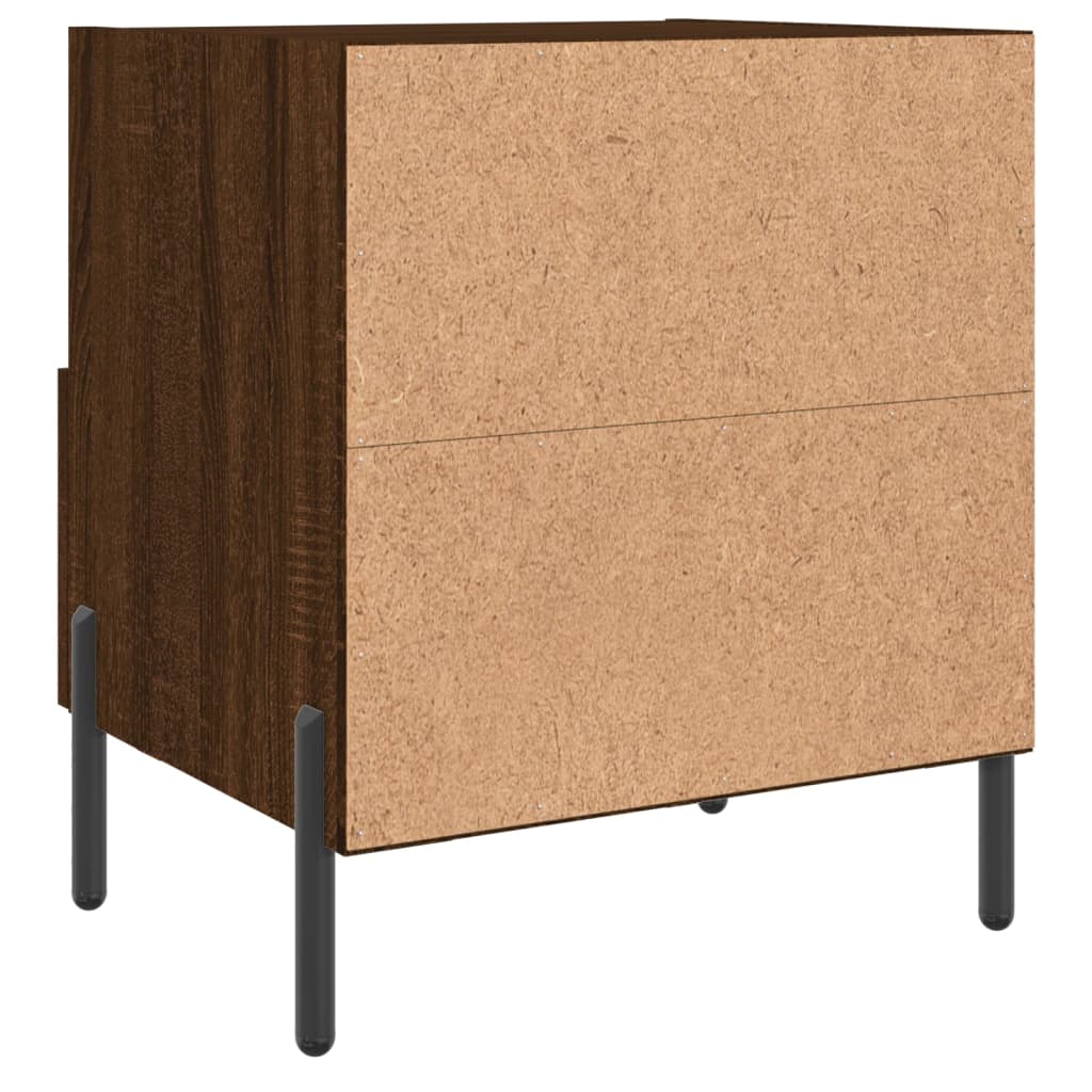 Noptiere, 2 buc., stejar maro, 40x35x47,5 cm, lemn compozit GartenMobel Dekor