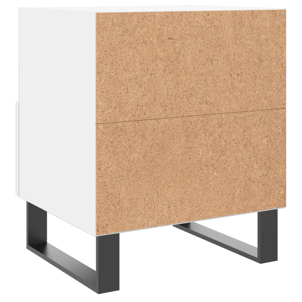 Noptiere, 2 buc., alb, 40x35x47,5 cm, lemn compozit GartenMobel Dekor