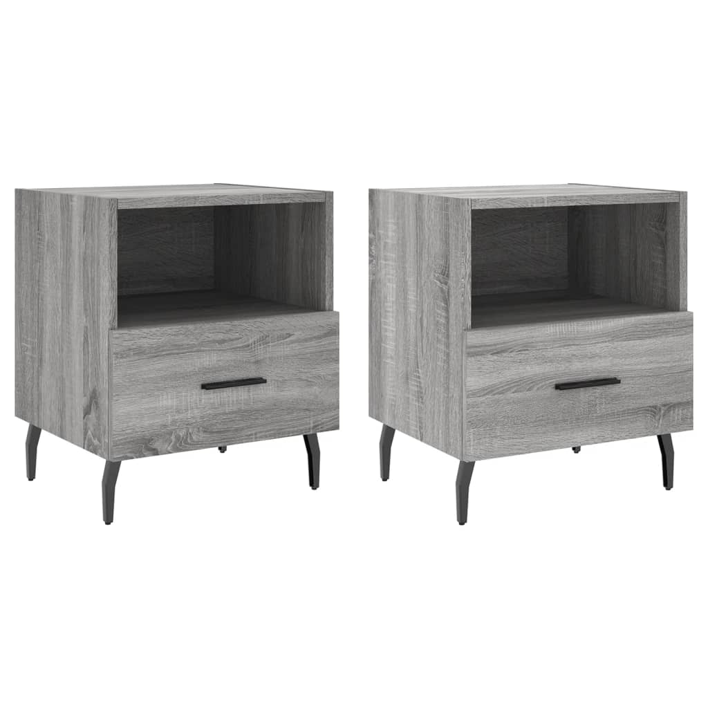 Noptiere, 2 buc., gri sonoma, 40x35x47,5 cm, lemn compozit GartenMobel Dekor