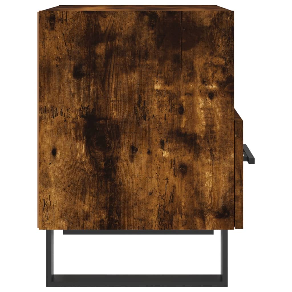 Noptiere, 2 buc., stejar fumuriu, 40x35x47,5 cm, lemn compozit GartenMobel Dekor