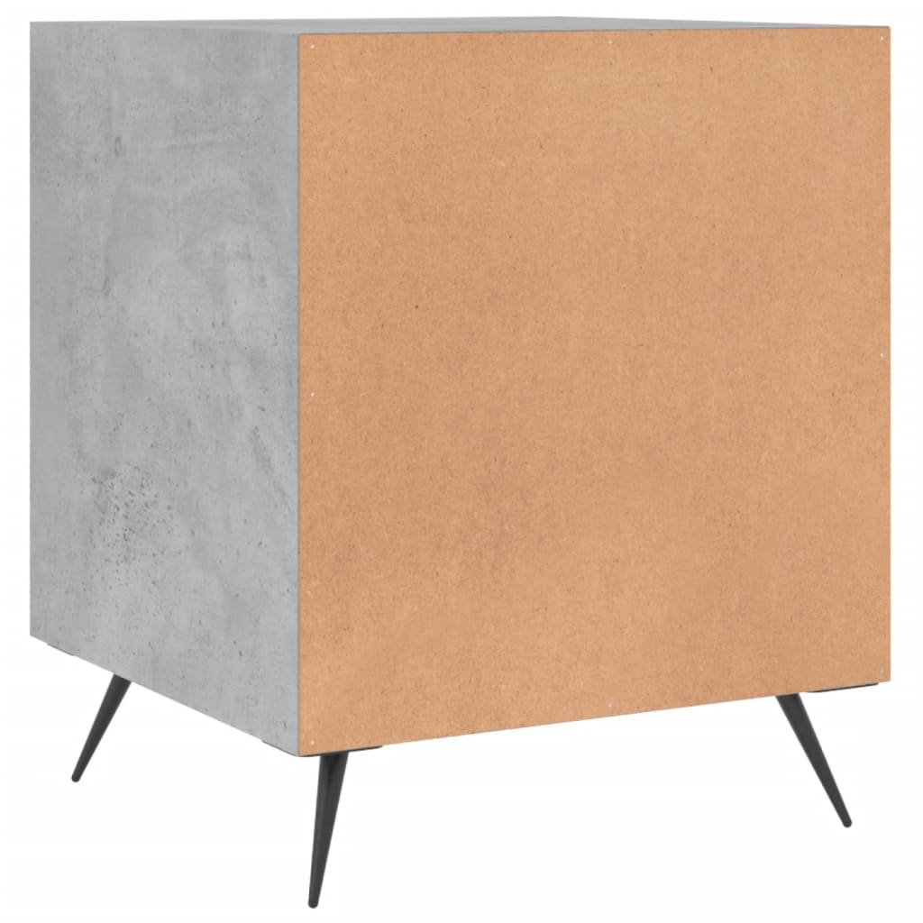 Noptiere, 2 buc., gri beton, 40x40x50 cm, lemn compozit GartenMobel Dekor