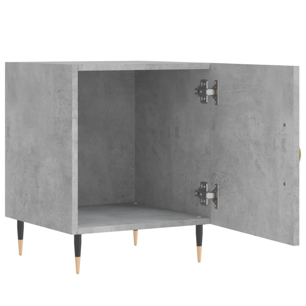 Noptiere, 2 buc., gri beton, 40x40x50 cm, lemn compozit GartenMobel Dekor
