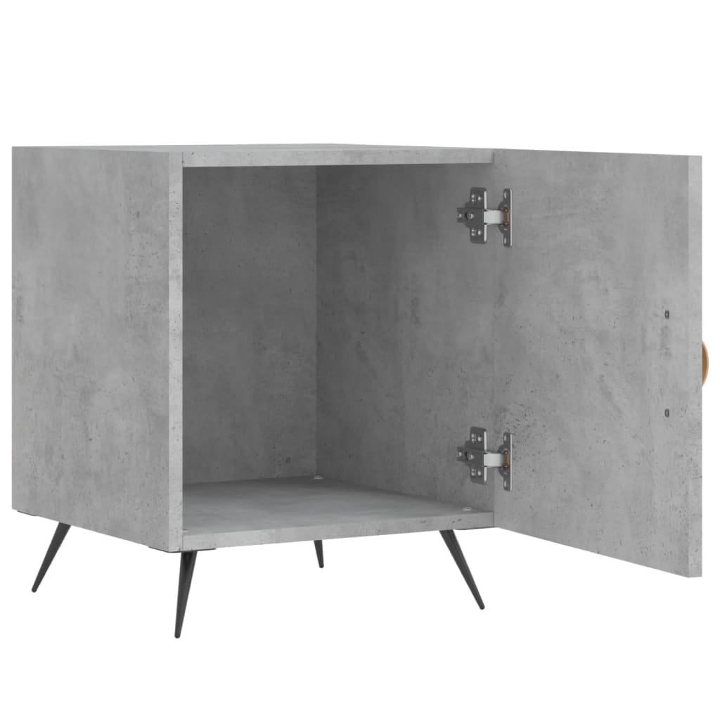Noptiere, 2 buc., gri beton, 40x40x50 cm, lemn compozit GartenMobel Dekor