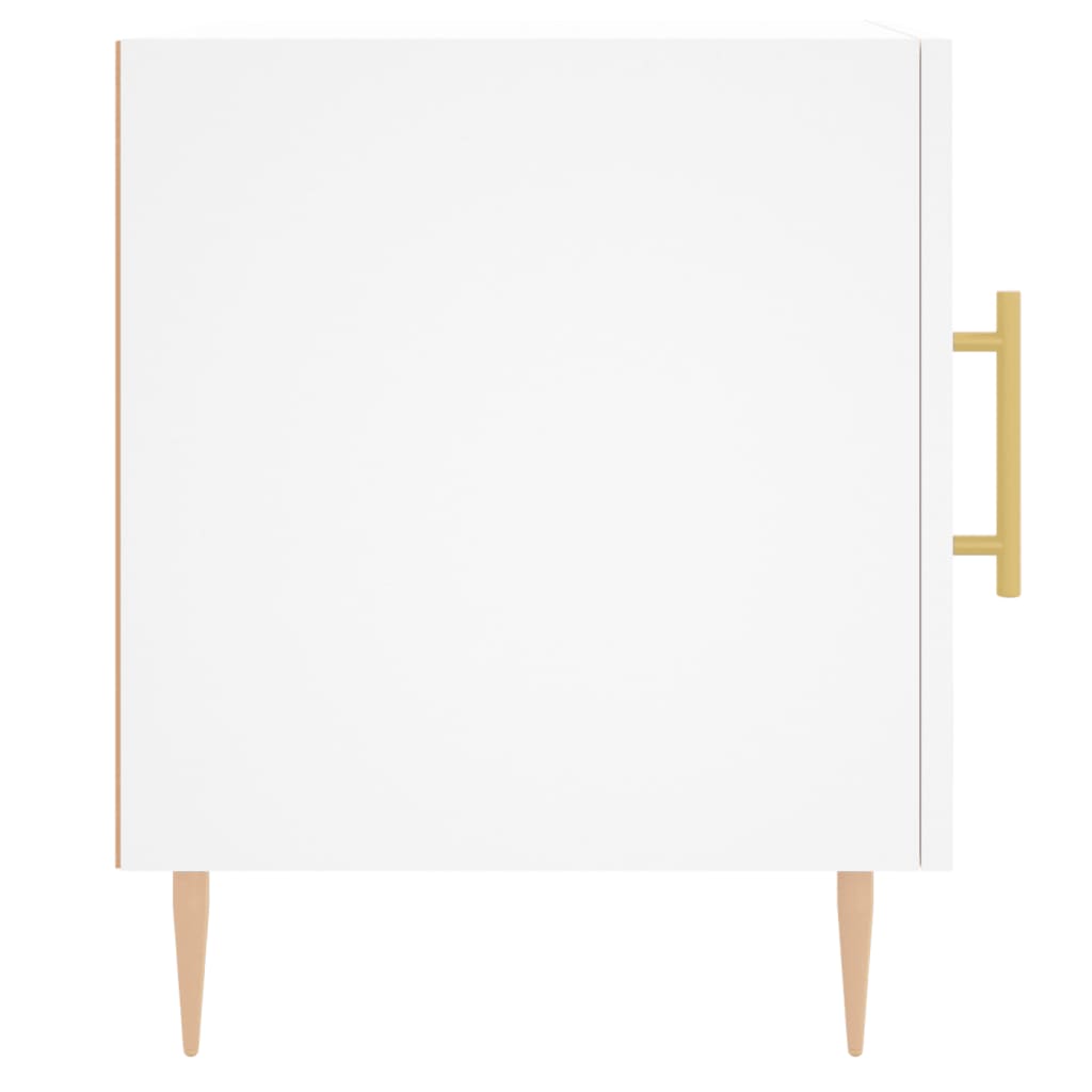 Noptiere, 2 buc., alb, 40x40x50 cm, lemn compozit GartenMobel Dekor