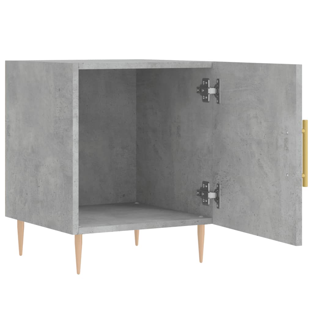 Noptiere, 2 buc., gri beton, 40x40x50 cm, lemn compozit GartenMobel Dekor