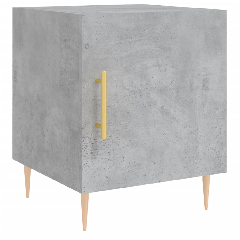 Noptiere, 2 buc., gri beton, 40x40x50 cm, lemn compozit GartenMobel Dekor