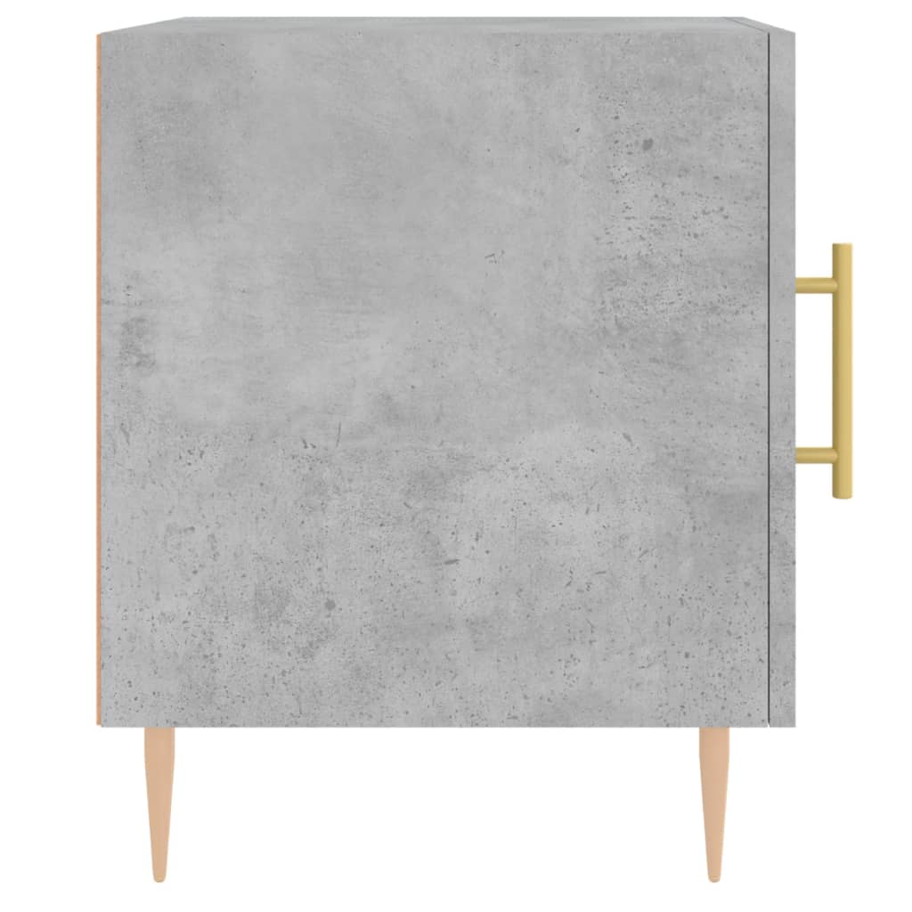 Noptiere, 2 buc., gri beton, 40x40x50 cm, lemn compozit GartenMobel Dekor