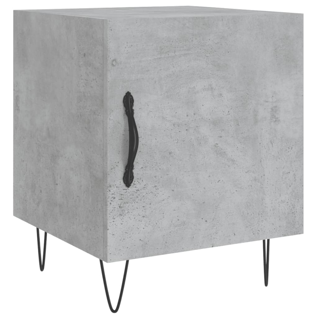 Noptiere, 2 buc., gri beton, 40x40x50 cm, lemn compozit GartenMobel Dekor