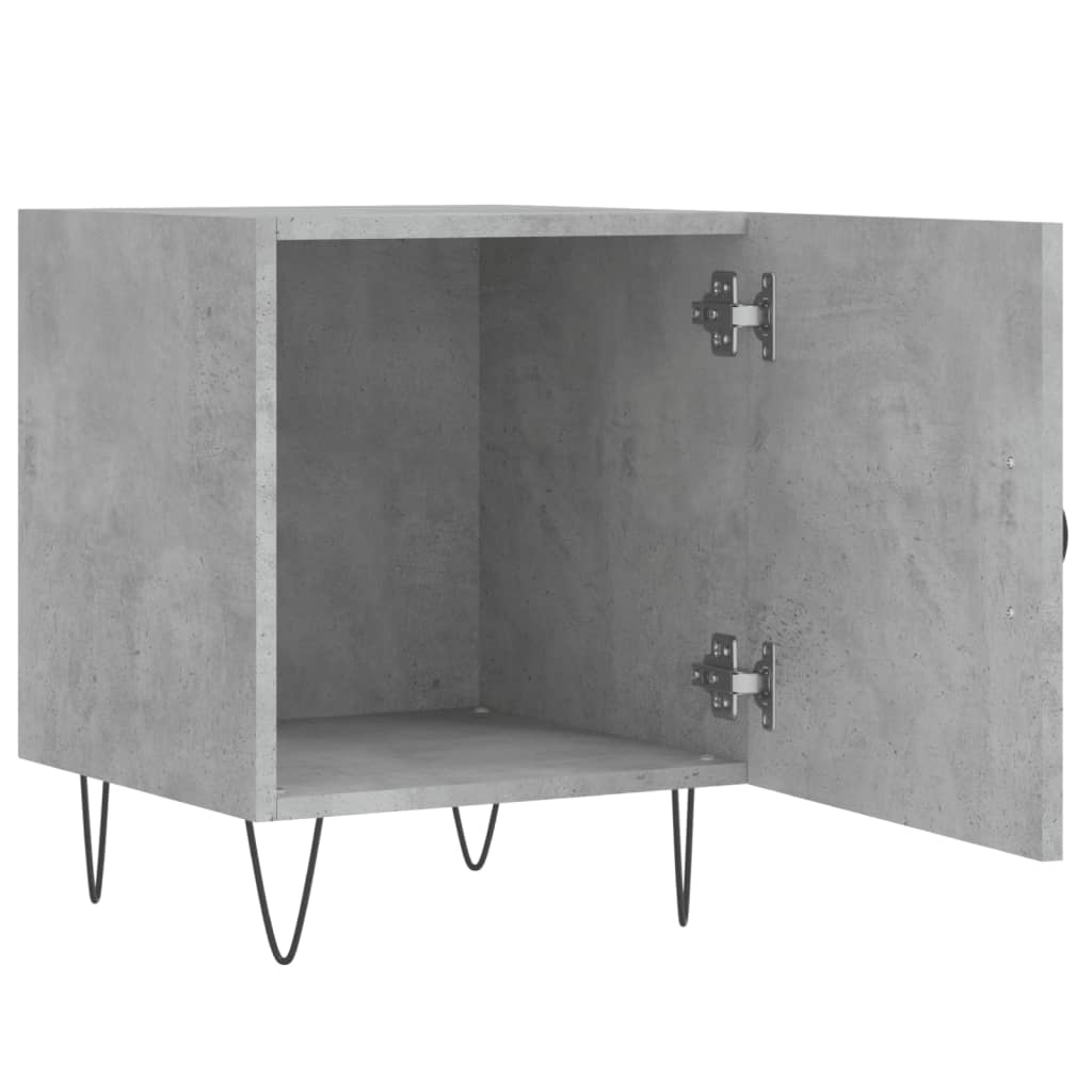 Noptiere, 2 buc., gri beton, 40x40x50 cm, lemn compozit GartenMobel Dekor