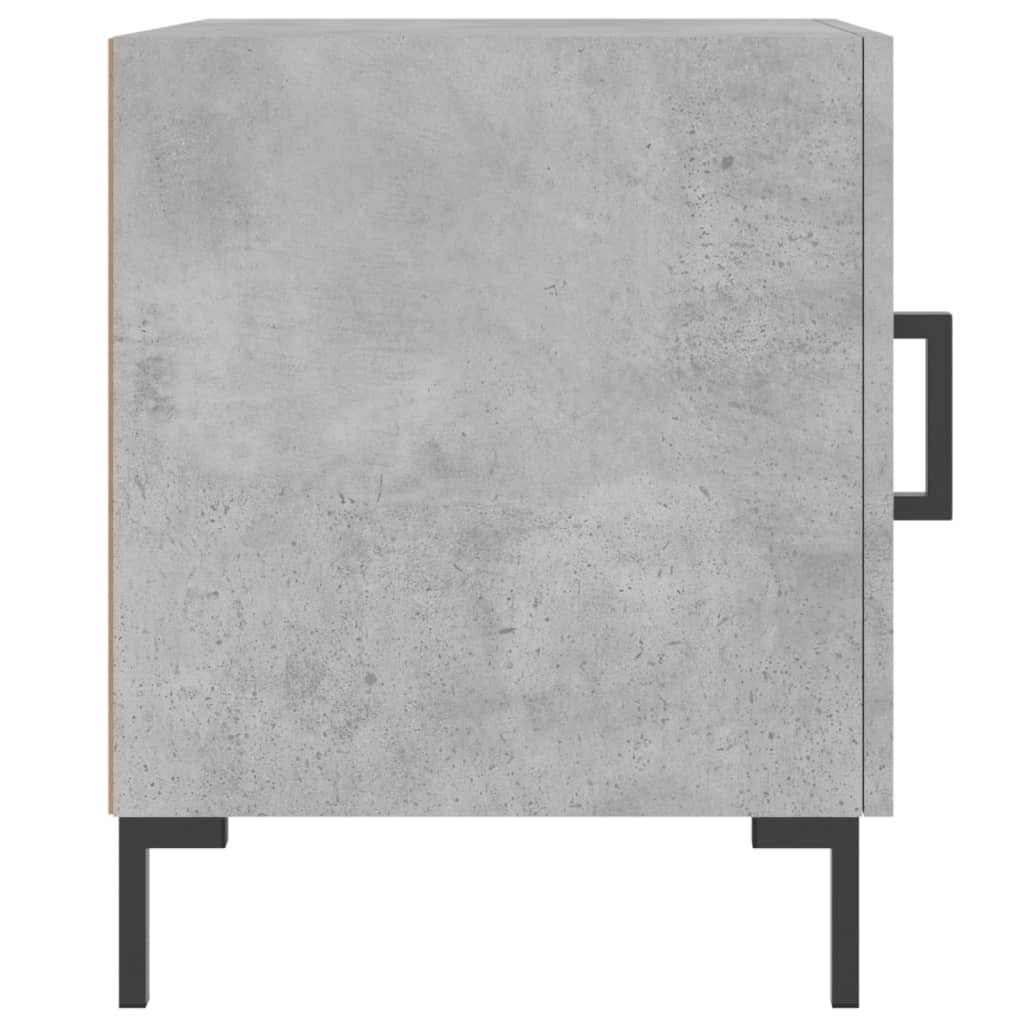 Noptiere, 2 buc., gri beton, 40x40x50 cm, lemn compozit GartenMobel Dekor