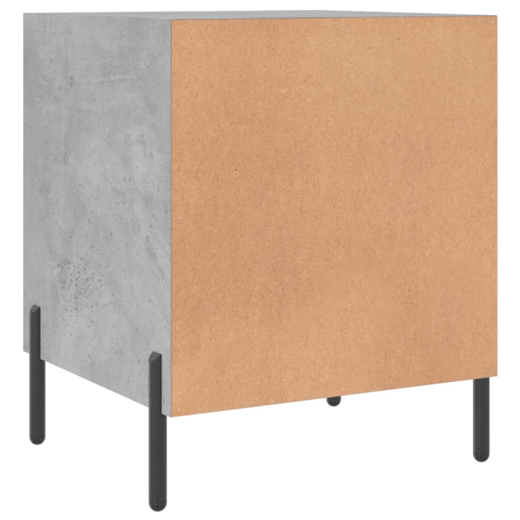 Noptiere, 2 buc., gri beton, 40x40x50 cm, lemn compozit GartenMobel Dekor