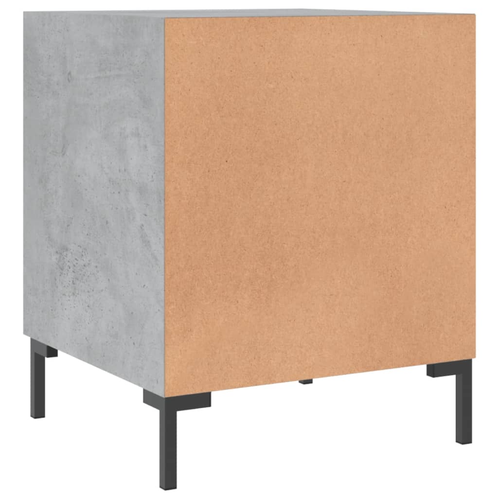 Noptiere, 2 buc., gri beton, 40x40x50 cm, lemn compozit GartenMobel Dekor