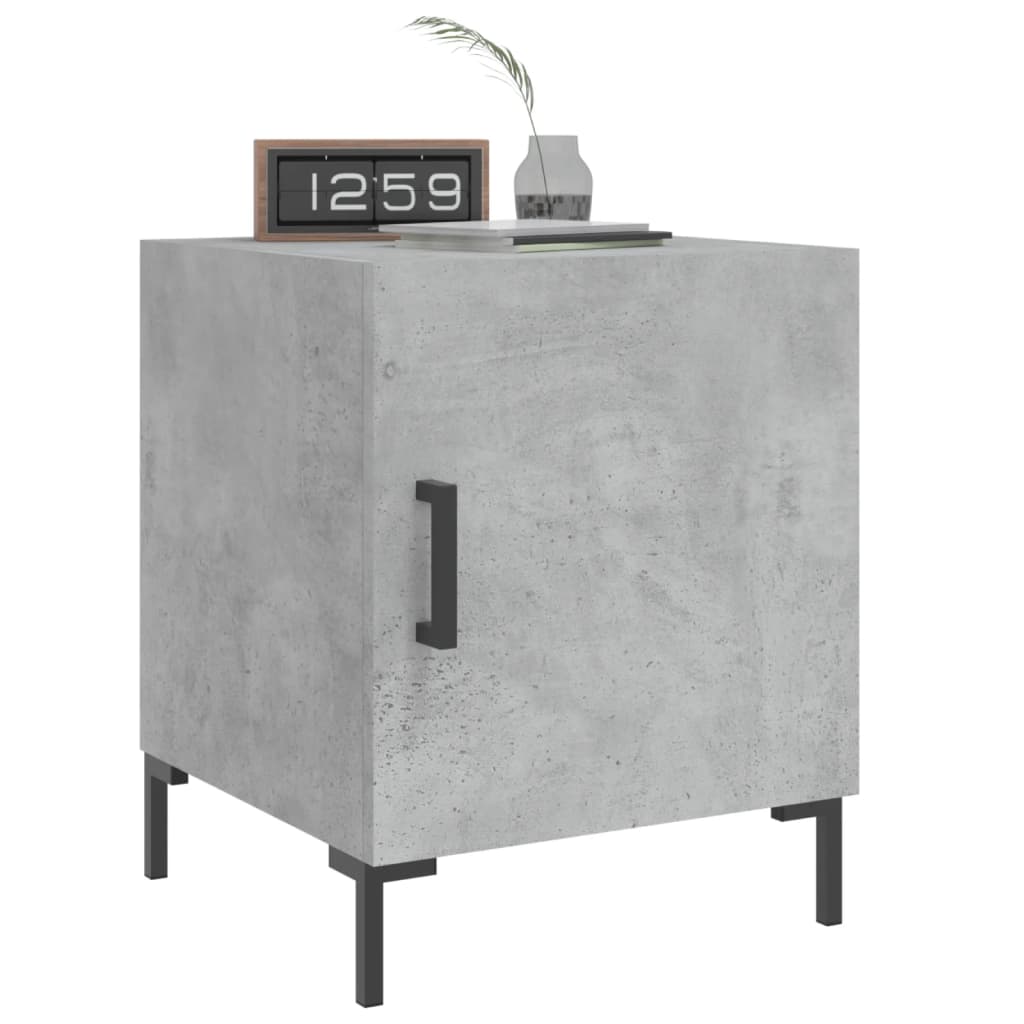 Noptiere, 2 buc., gri beton, 40x40x50 cm, lemn compozit GartenMobel Dekor