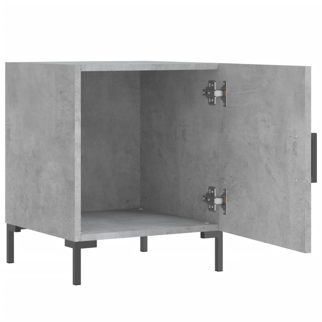 Noptiere, 2 buc., gri beton, 40x40x50 cm, lemn compozit GartenMobel Dekor