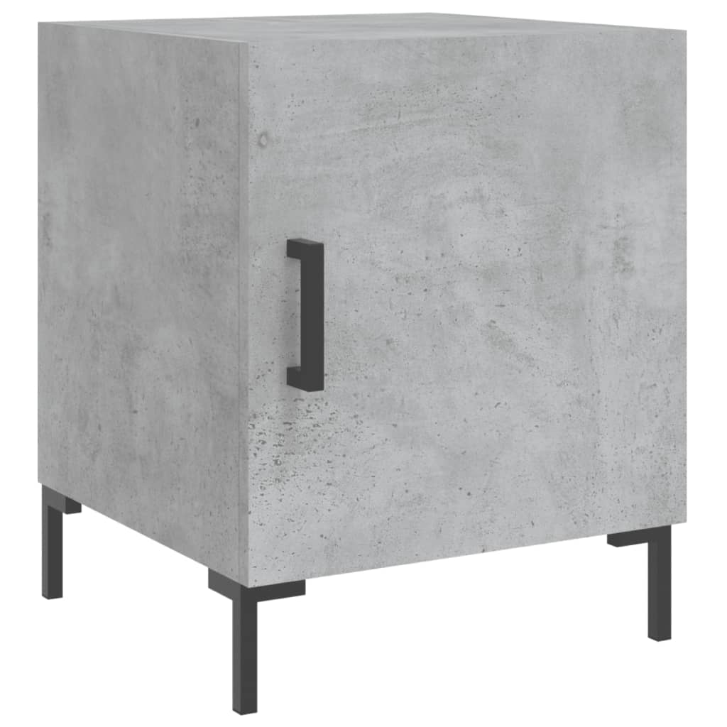 Noptiere, 2 buc., gri beton, 40x40x50 cm, lemn compozit GartenMobel Dekor
