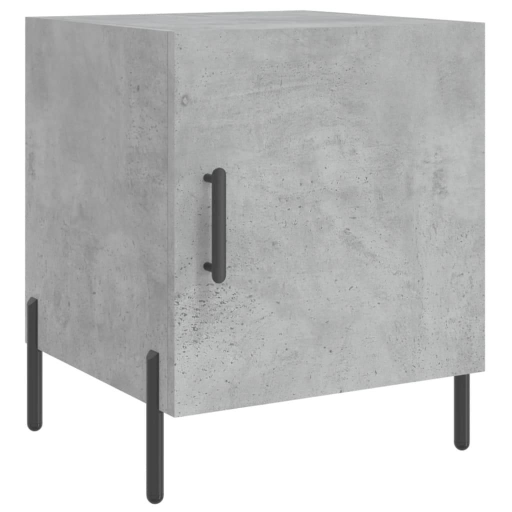 Noptiere, 2 buc., gri beton, 40x40x50 cm, lemn compozit GartenMobel Dekor