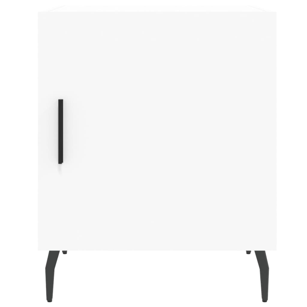 Noptiere, 2 buc., alb, 40x40x50 cm, lemn compozit GartenMobel Dekor