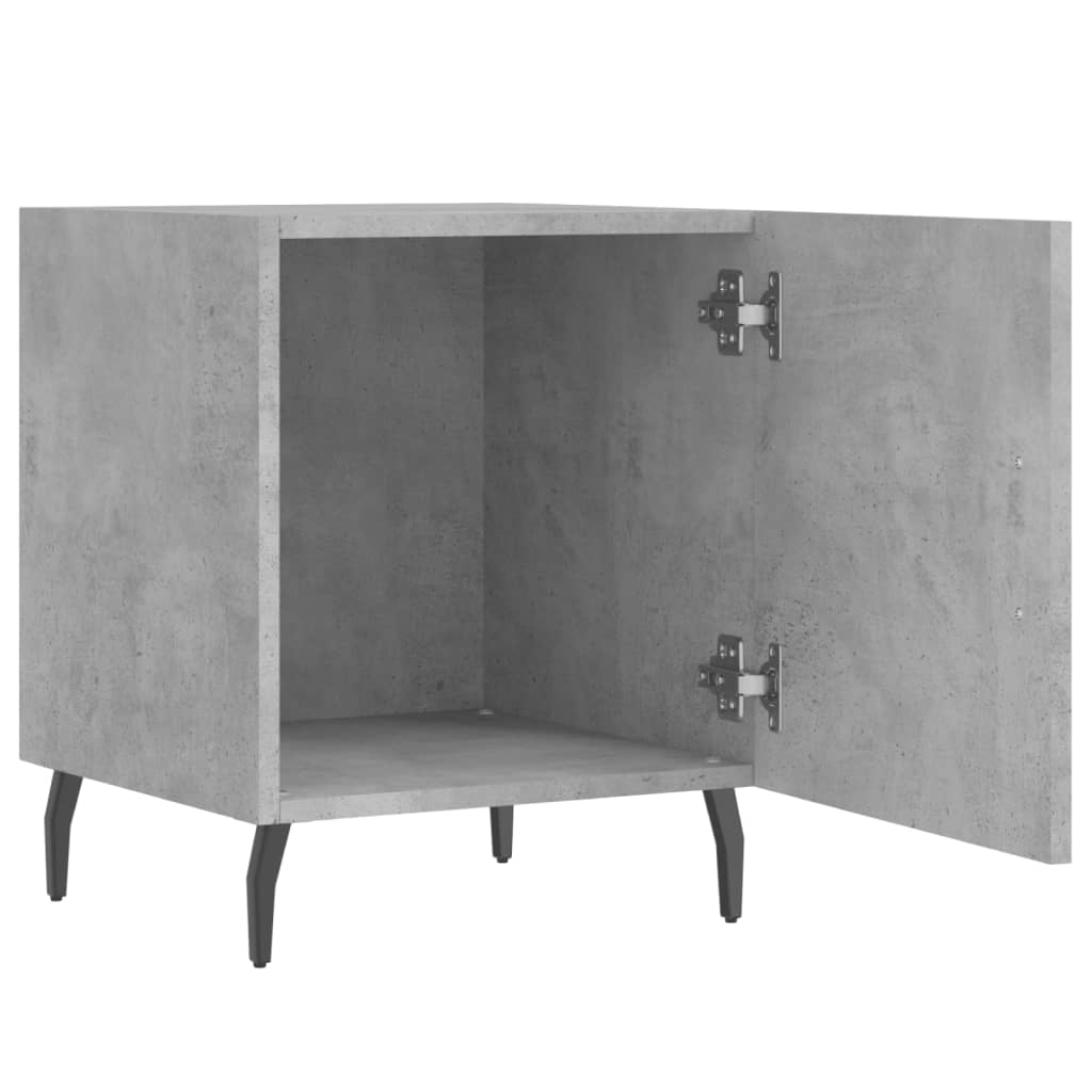 Noptiere, 2 buc., gri beton, 40x40x50 cm, lemn compozit GartenMobel Dekor
