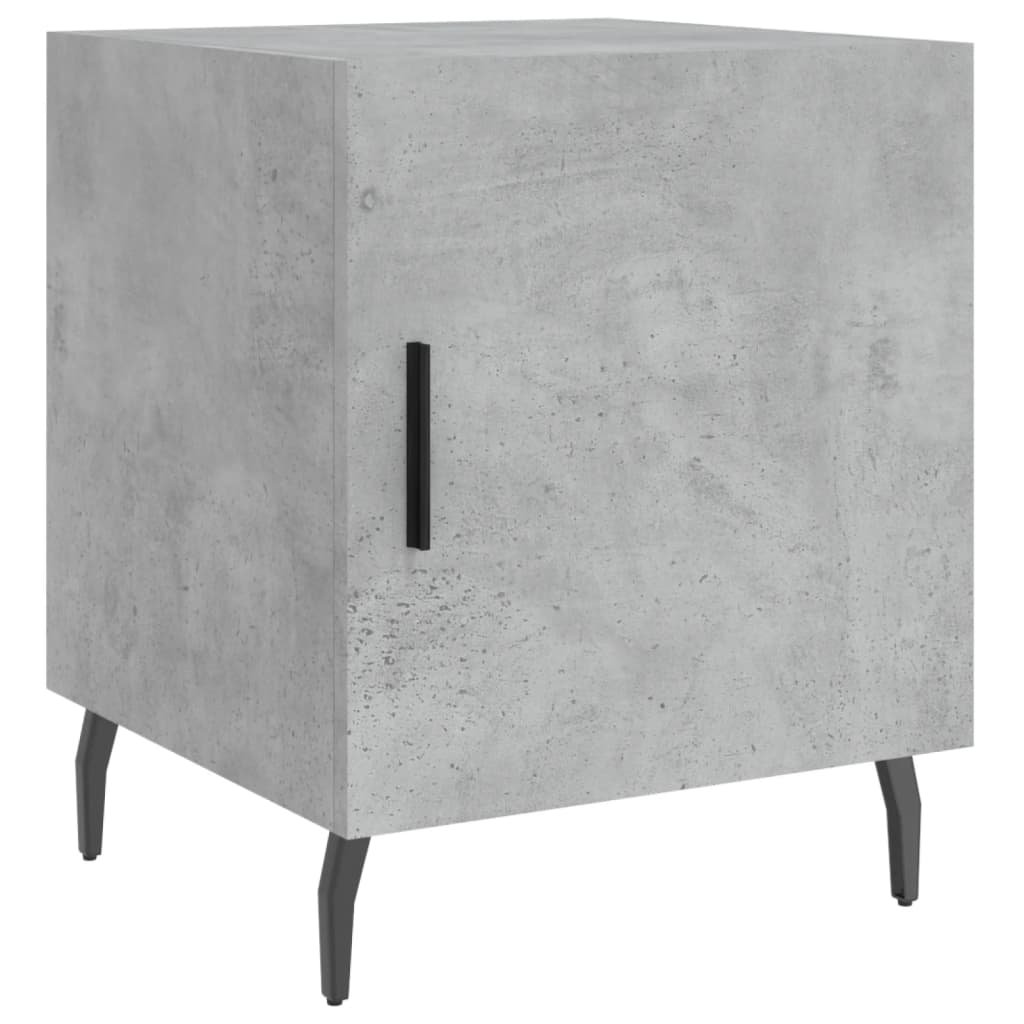 Noptiere, 2 buc., gri beton, 40x40x50 cm, lemn compozit GartenMobel Dekor