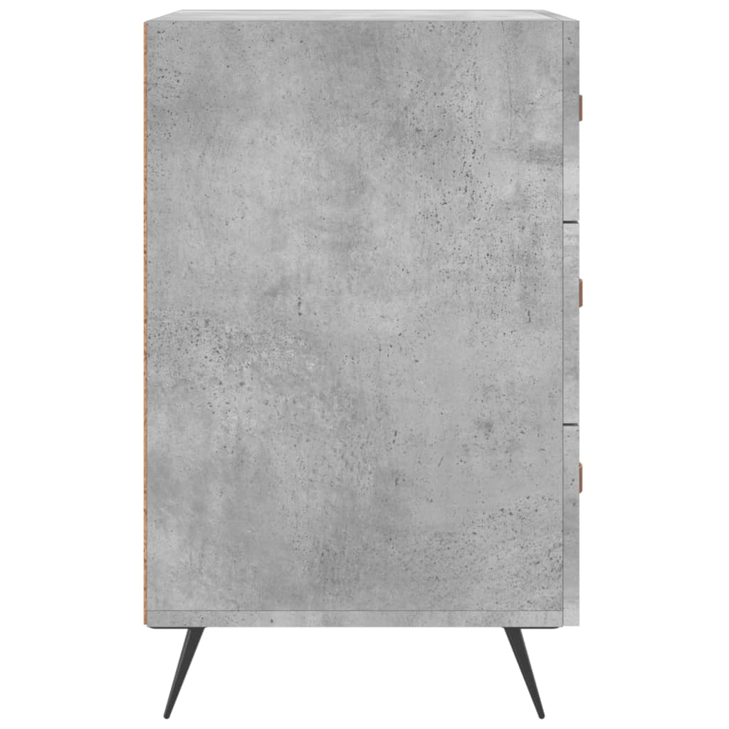 Noptieră, gri beton, 40x40x66 cm, lemn compozit GartenMobel Dekor