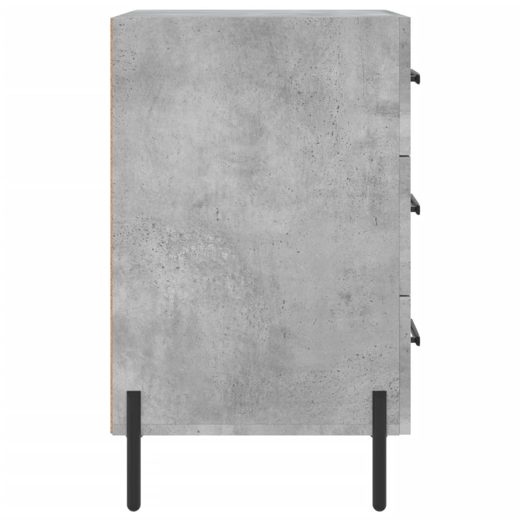 Noptieră, gri beton, 40x40x66 cm, lemn compozit GartenMobel Dekor