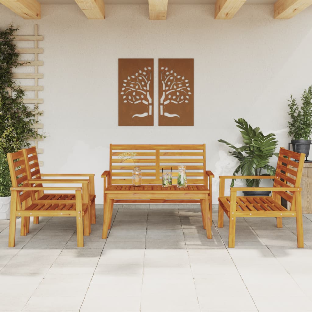 Set lounge de gradină 5 piese din lemn masiv de salcâm GartenMobel Dekor