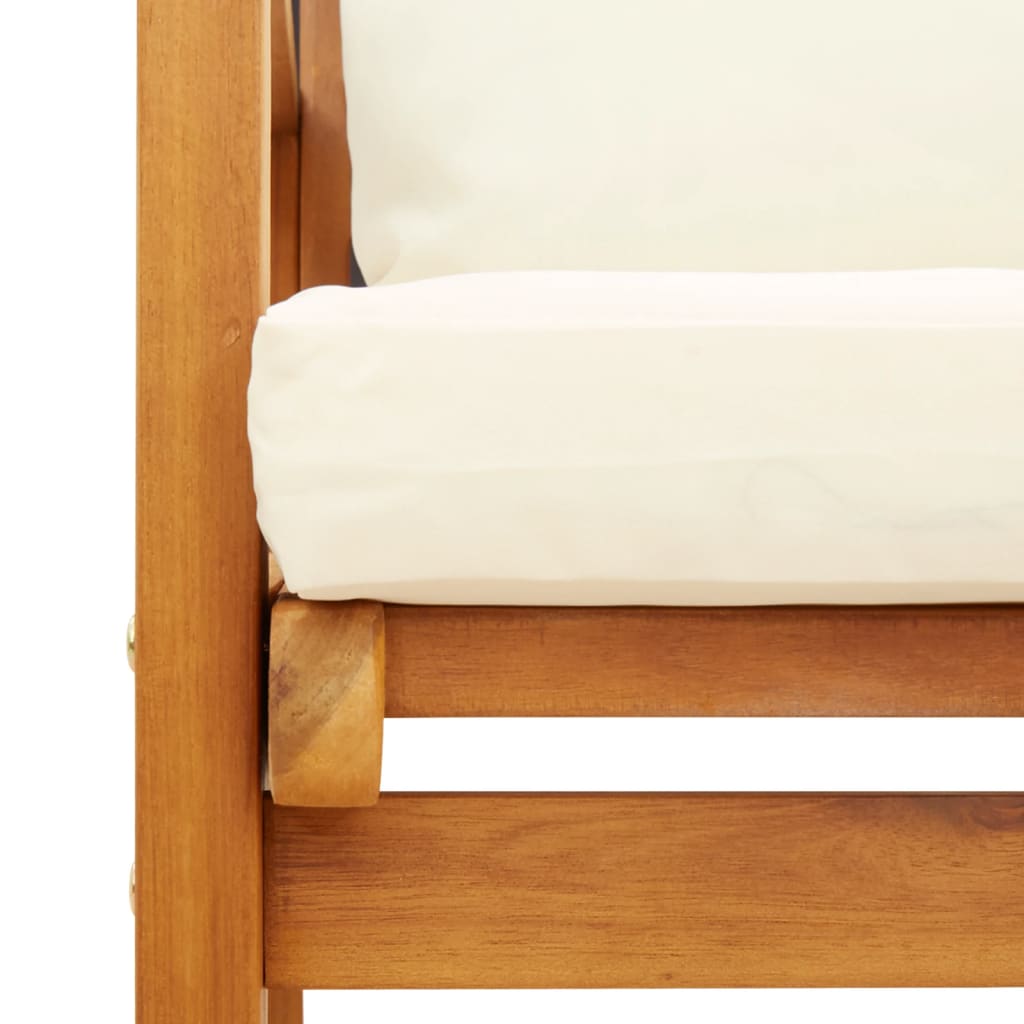 Set mobilier de grădină cu perne, 4 piese, lemn masiv de acacia GartenMobel Dekor