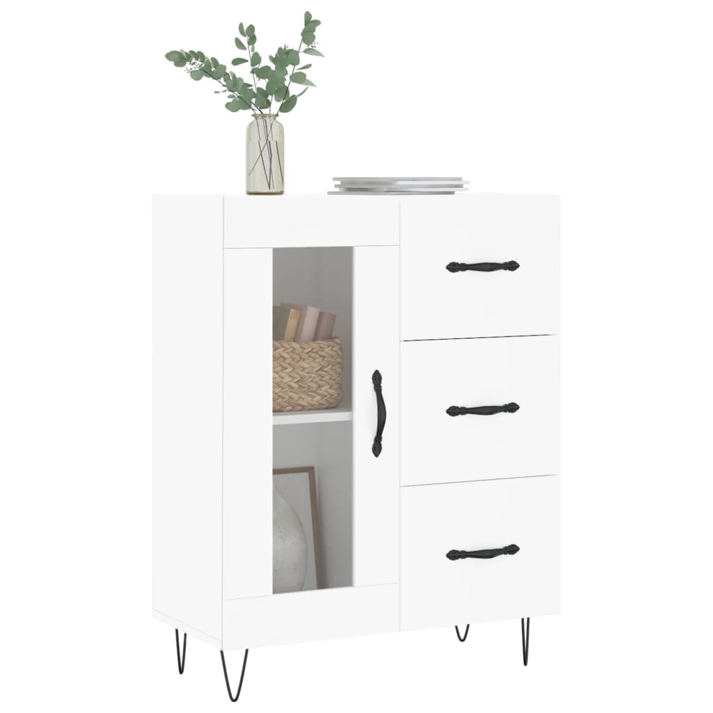Servantă, alb, 69,5x34x90 cm, lemn compozit GartenMobel Dekor