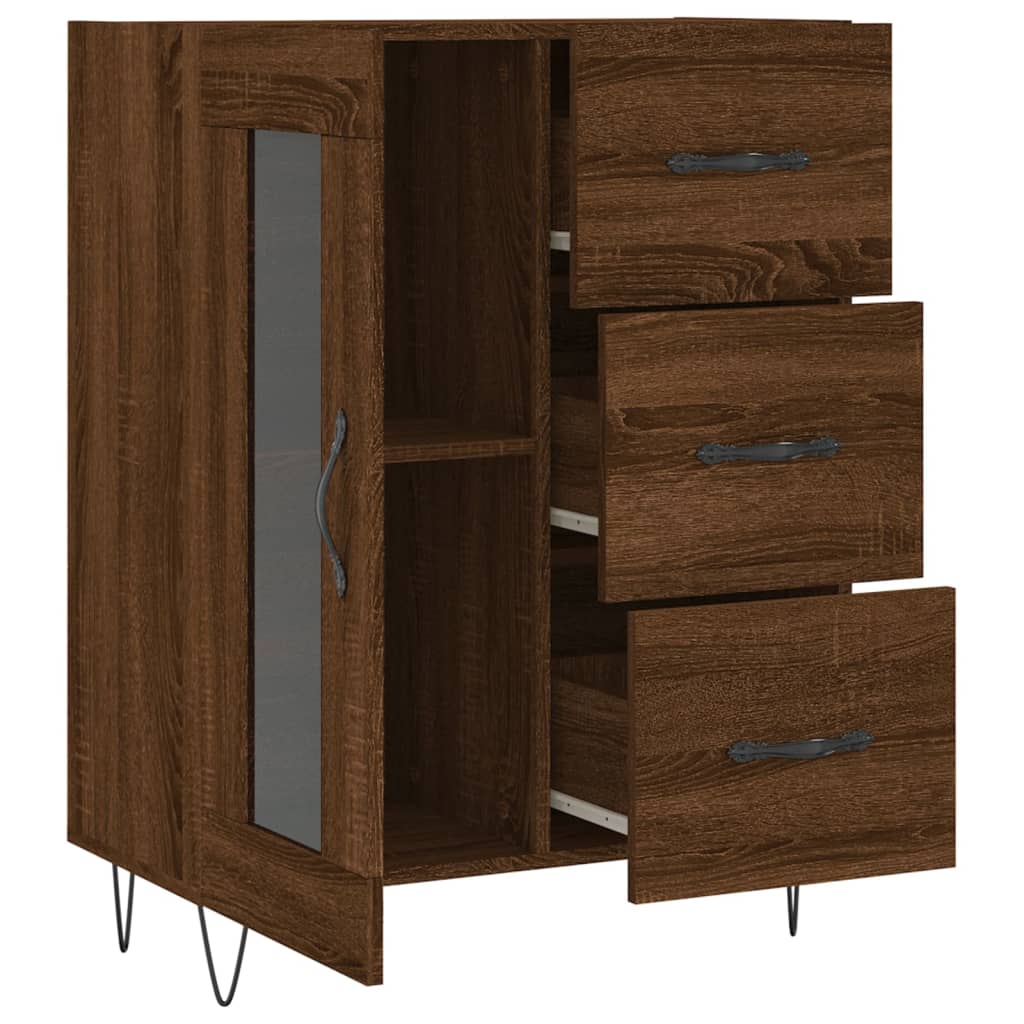 Servantă, stejar maro, 69,5x34x90 cm, lemn prelucrat GartenMobel Dekor