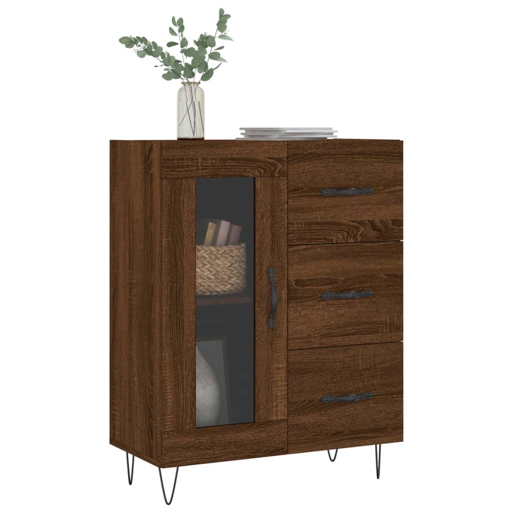 Servantă, stejar maro, 69,5x34x90 cm, lemn prelucrat GartenMobel Dekor