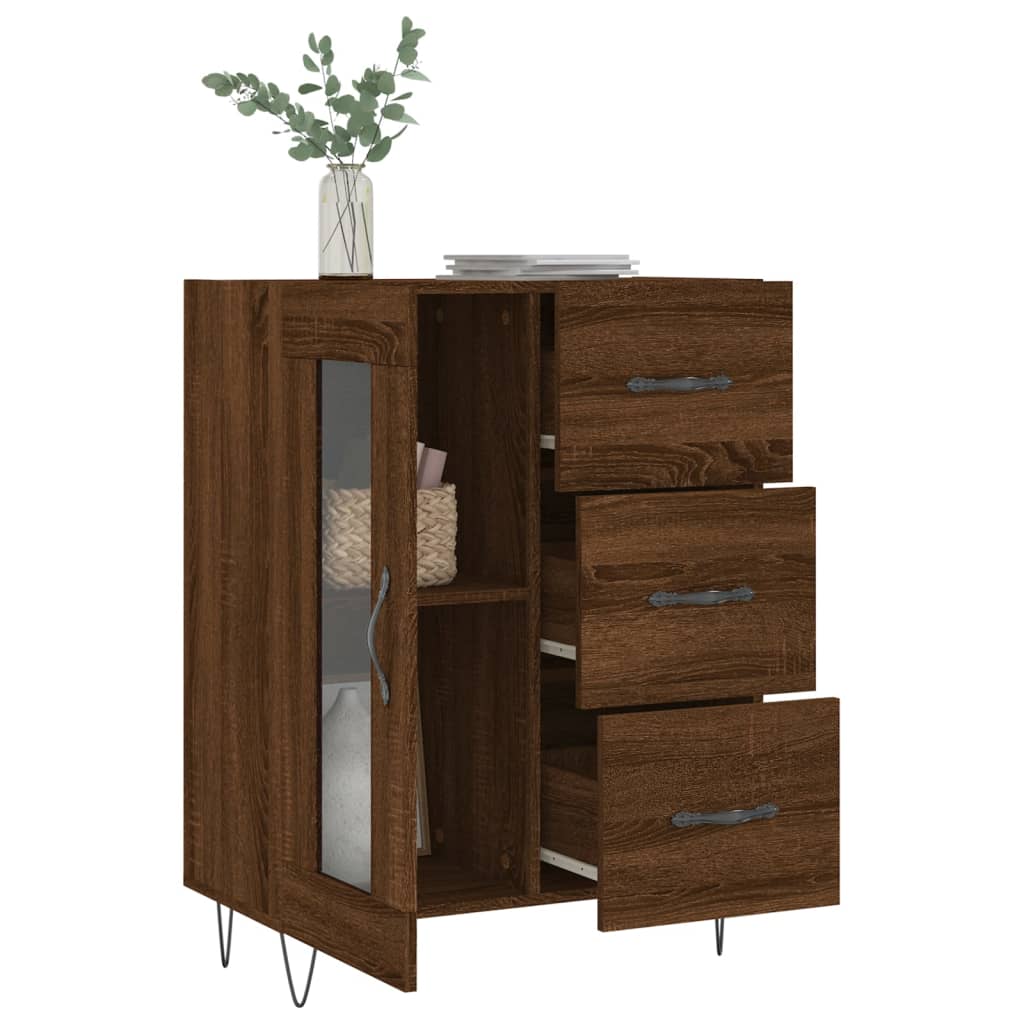 Servantă, stejar maro, 69,5x34x90 cm, lemn prelucrat GartenMobel Dekor