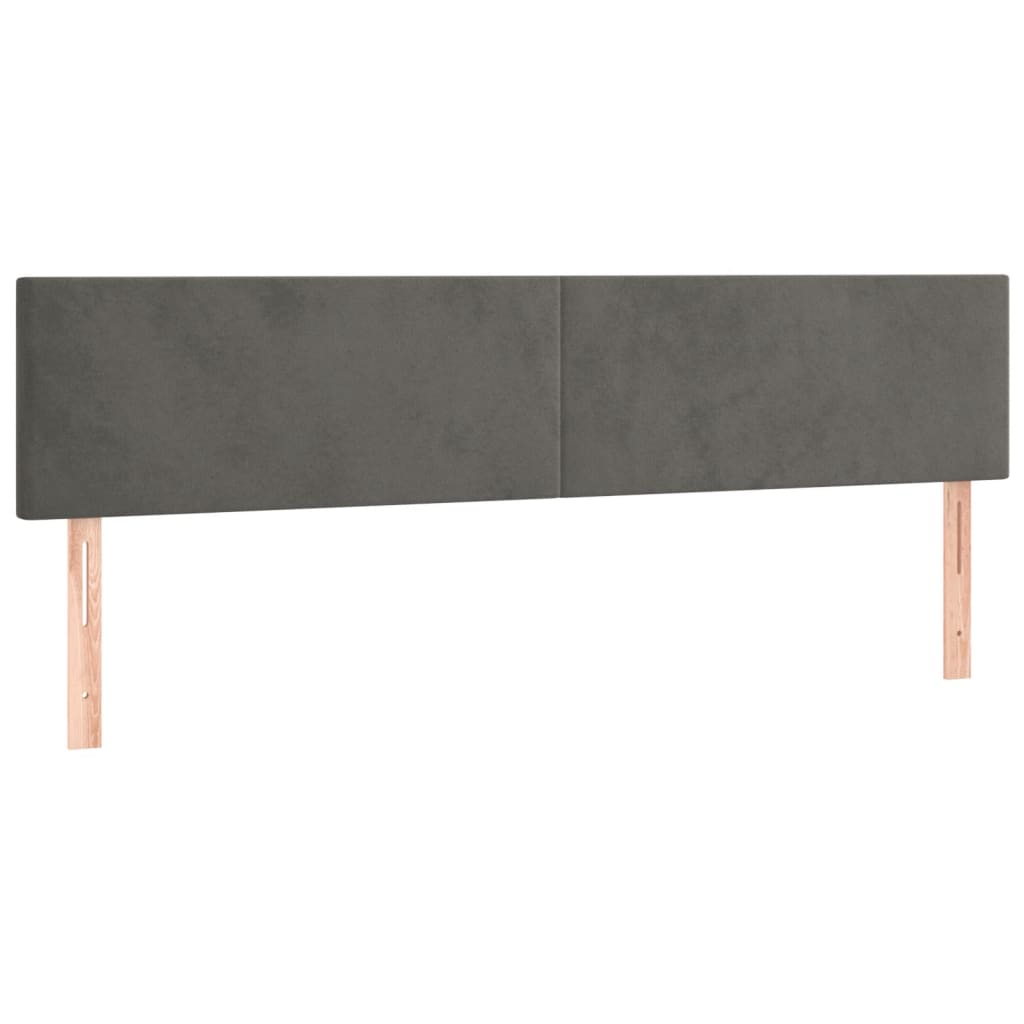 Pat box spring cu saltea, gri închis, 120x190 cm, catifea GartenMobel Dekor