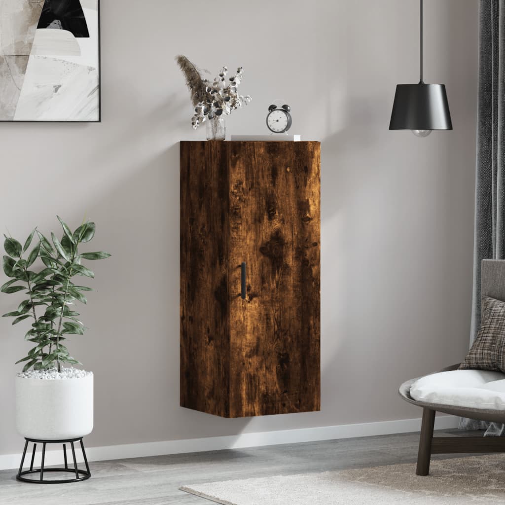 Dulap montat pe perete, stejar fumuriu, 34,5x34x90 cm GartenMobel Dekor