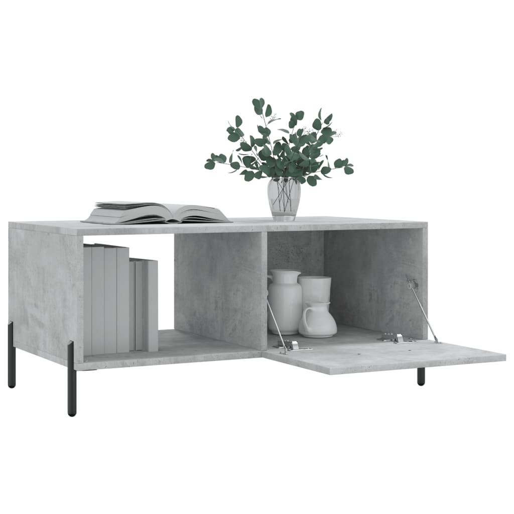 Măsuță de cafea, gri beton, 90x50x40 cm, lemn prelucrat GartenMobel Dekor