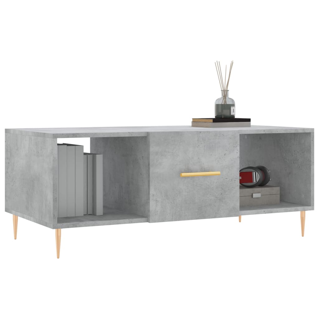 Măsuță de cafea, gri beton, 102x50x40 cm, lemn prelucrat GartenMobel Dekor