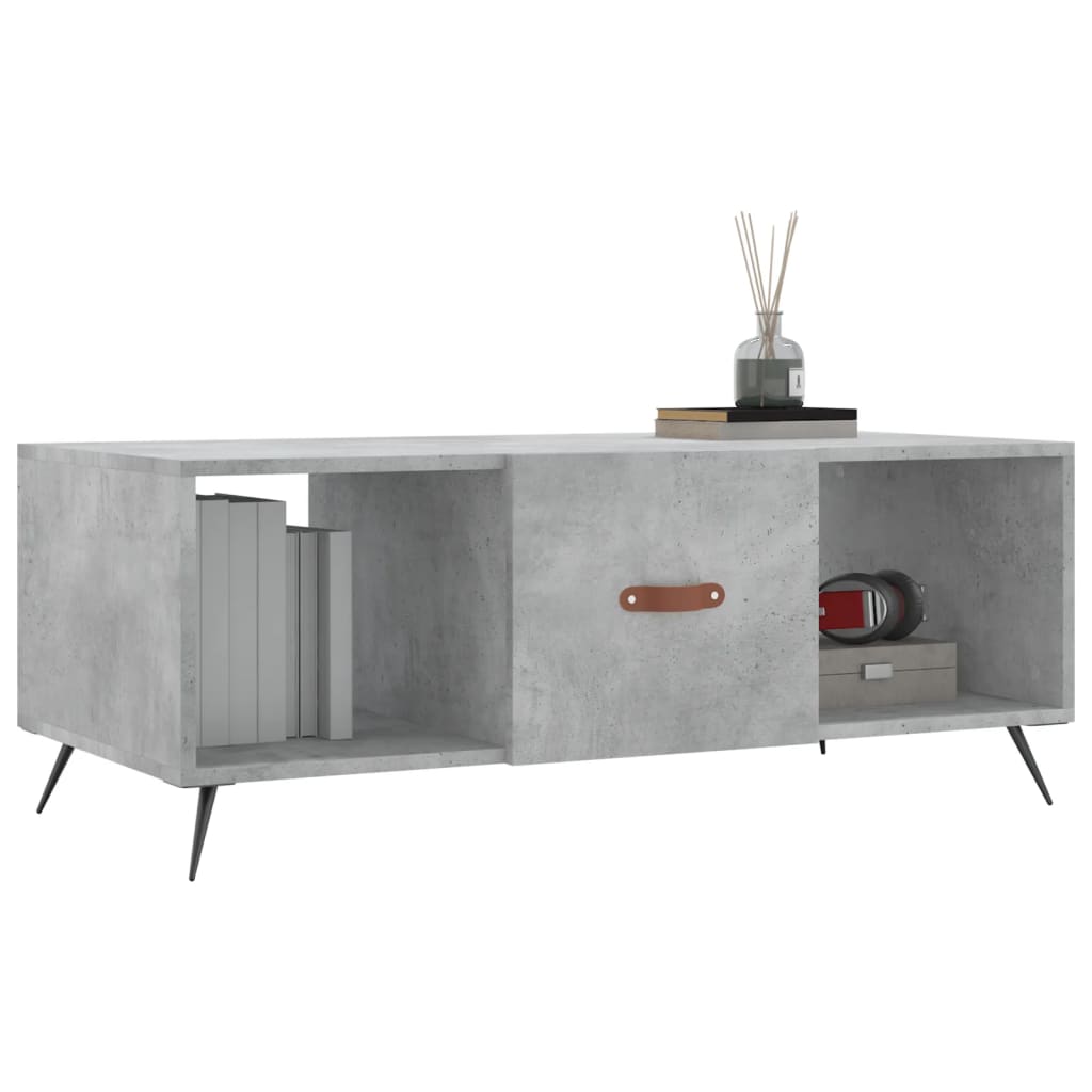 Măsuță de cafea, gri beton, 102x50x40 cm, lemn prelucrat GartenMobel Dekor