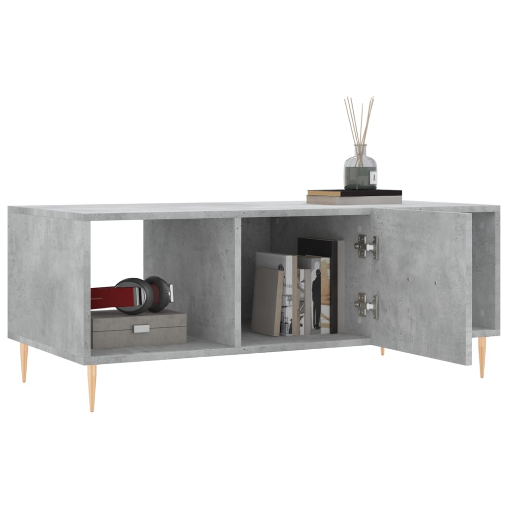 Măsuță de cafea, gri beton, 102x50x40 cm, lemn prelucrat GartenMobel Dekor