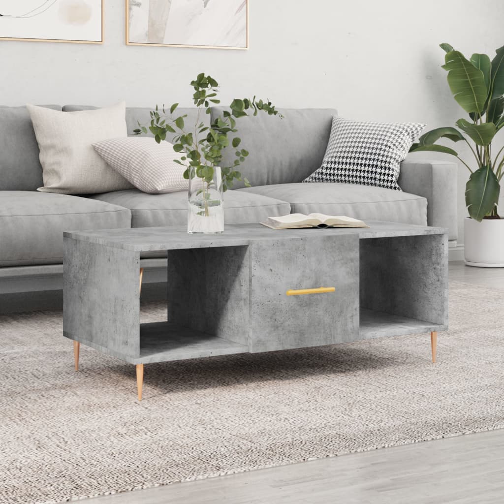 Măsuță de cafea, gri beton, 102x50x40 cm, lemn prelucrat GartenMobel Dekor