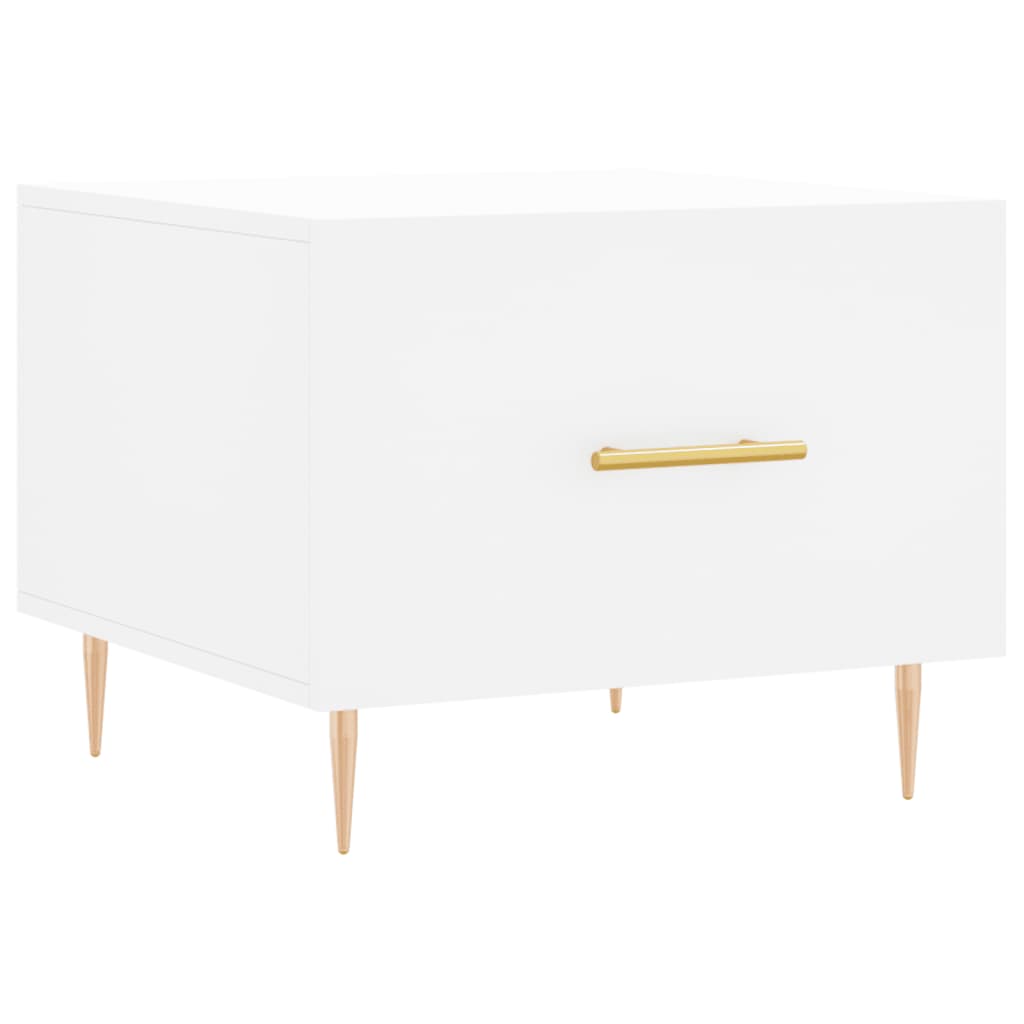 Măsuță de cafea, alb, 50x50x40 cm, lemn compozit GartenMobel Dekor