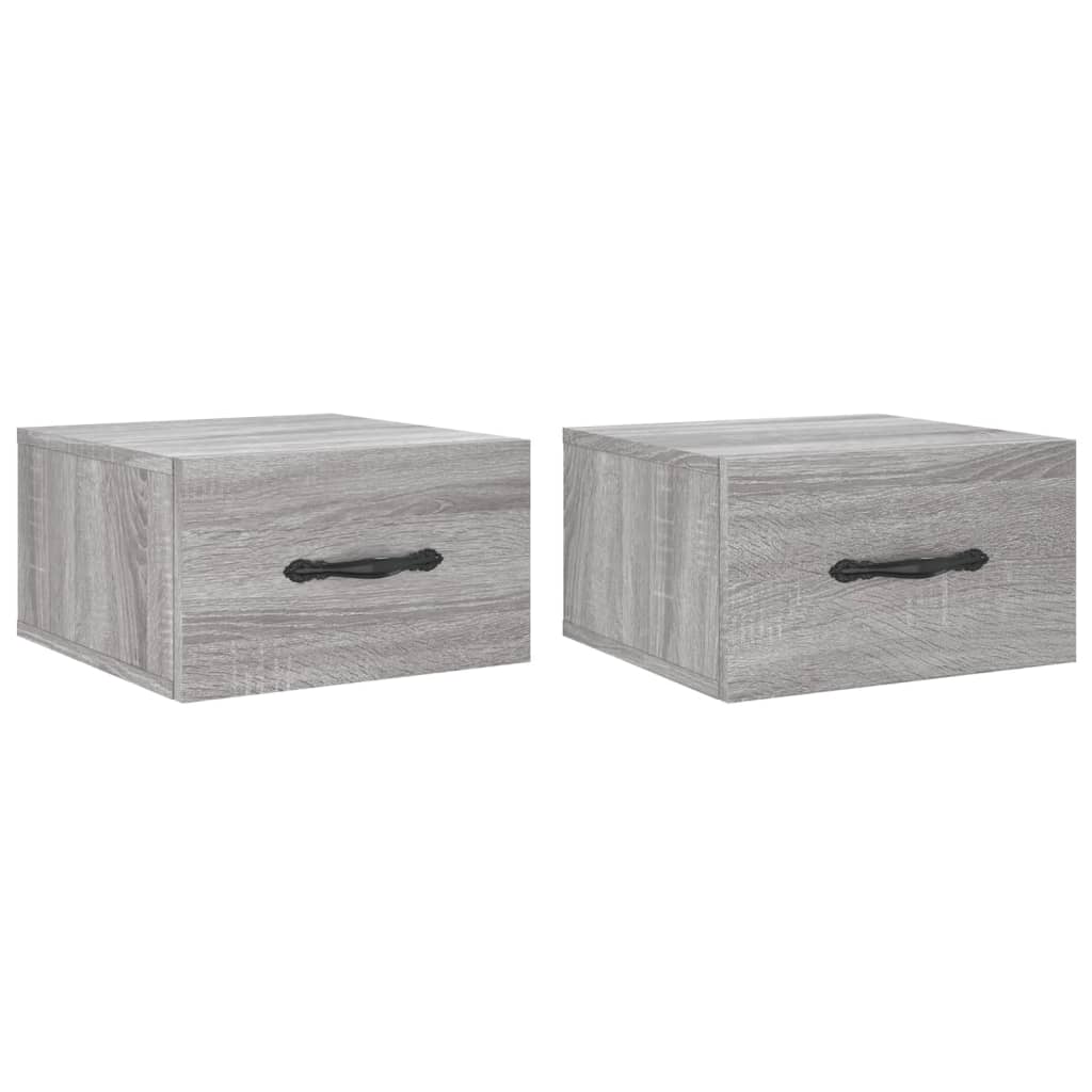Noptiere de perete, 2 buc., sonoma gri, 35x35x20 cm GartenMobel Dekor