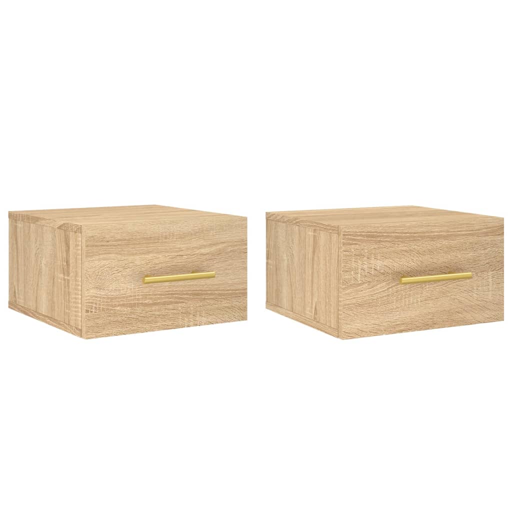 Noptiere de perete, 2 buc., stejar sonoma, 35x35x20 cm GartenMobel Dekor