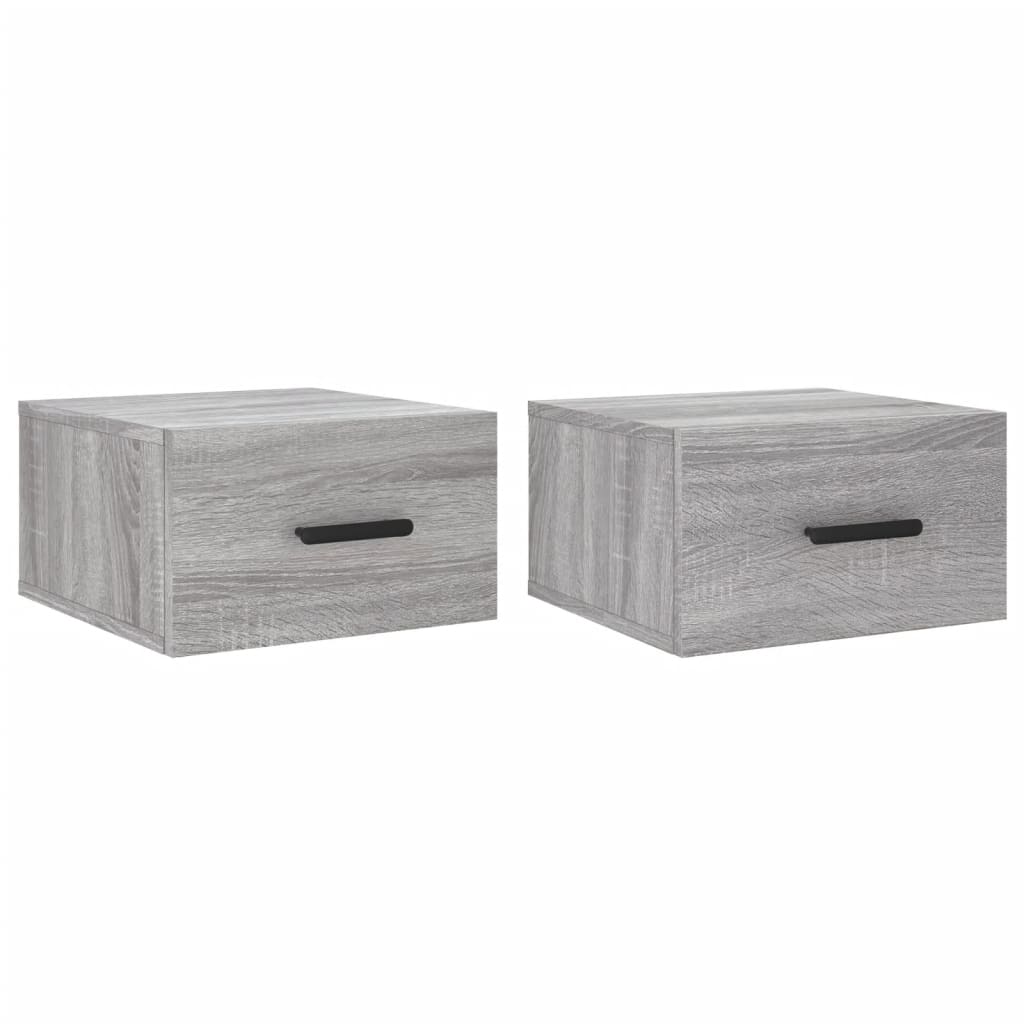 Noptiere de perete, 2 buc., sonoma gri, 35x35x20 cm GartenMobel Dekor