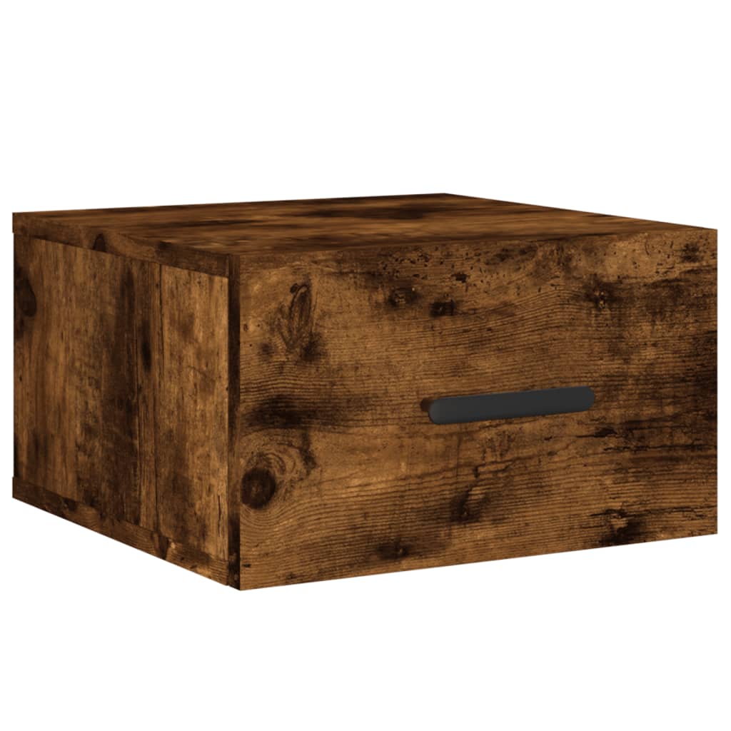 Noptiere de perete, 2 buc., stejar afumat, 35x35x20 cm GartenMobel Dekor