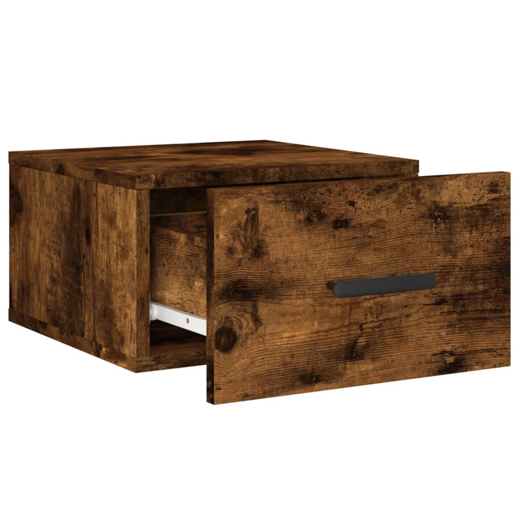 Noptiere de perete, 2 buc., stejar afumat, 35x35x20 cm GartenMobel Dekor