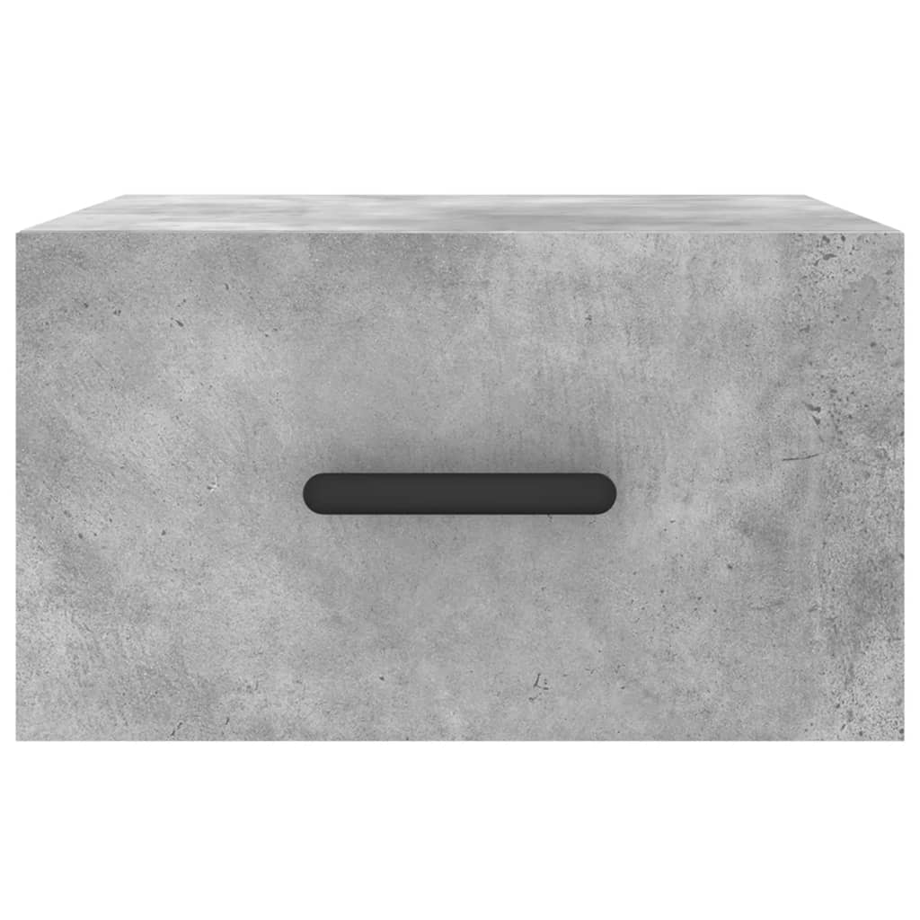 Noptiere montate pe perete 2 buc. gri beton 35x35x20 cm GartenMobel Dekor