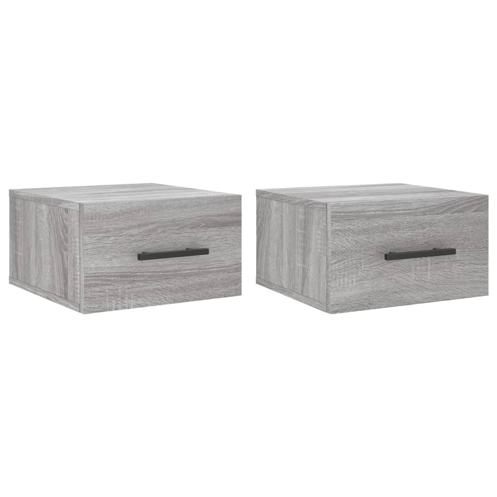 Noptiere de perete, 2 buc., sonoma gri, 35x35x20 cm GartenMobel Dekor