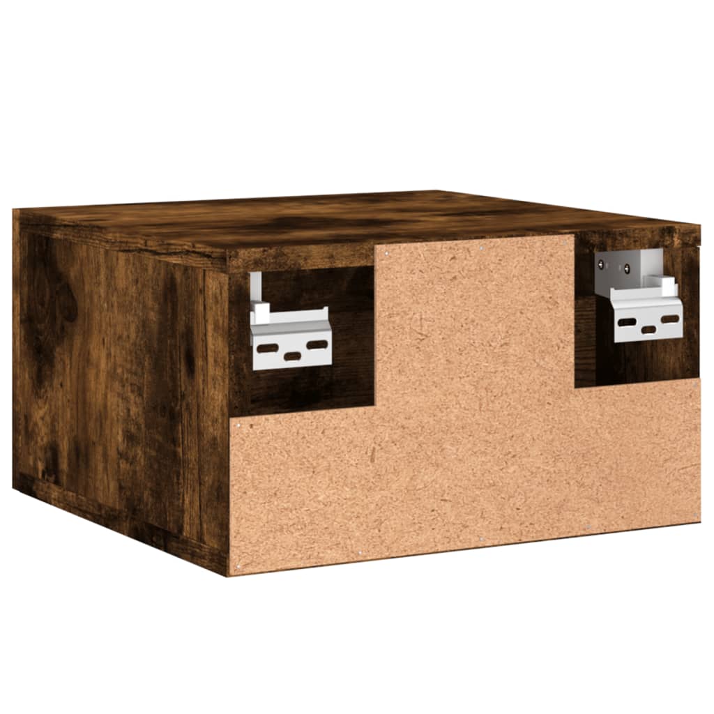 Noptiere de perete, 2 buc., stejar afumat, 35x35x20 cm GartenMobel Dekor